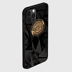 Чехол для iPhone 12 Pro Max Chrysler golden poly, цвет: 3D-черный — фото 2