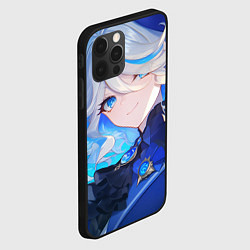 Чехол для iPhone 12 Pro Max Genshin Impact Furina лёгкая улыбка на фоне неба, цвет: 3D-черный — фото 2