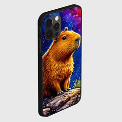 Чехол для iPhone 12 Pro Max Капибара и звездная ночь, цвет: 3D-черный — фото 2