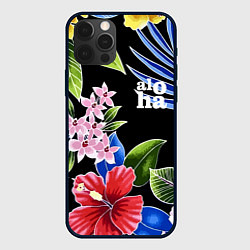 Чехол iPhone 12 Pro Max Tropical flowers - aloha