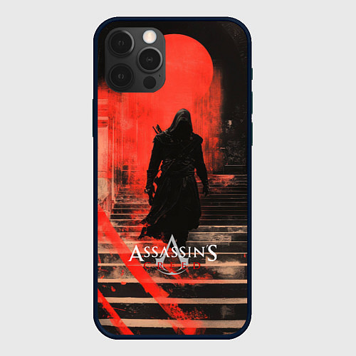 Чехол iPhone 12 Pro Max Assassins Creed poster style / 3D-Черный – фото 1