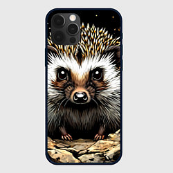 Чехол iPhone 12 Pro Max Ёжик на черном