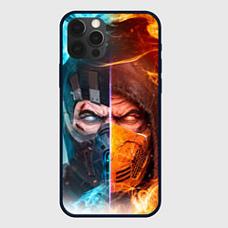 Чехол iPhone 12 Pro Max Mortal Kombat - Саб-зиро и Скорпион