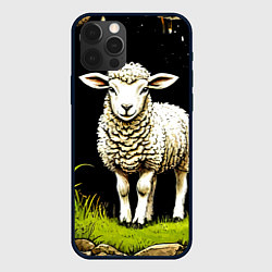 Чехол iPhone 12 Pro Max Овечка на черном