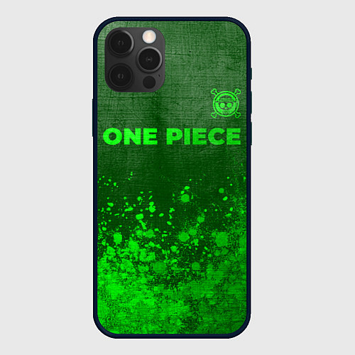 Чехол iPhone 12 Pro Max One Piece - green gradient посередине / 3D-Черный – фото 1