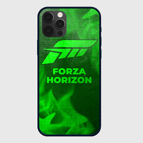 Чехол iPhone 12 Pro Max Forza Horizon - green gradient / 3D-Черный – фото 1