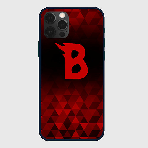 Чехол iPhone 12 Pro Max Beastars red poly / 3D-Черный – фото 1