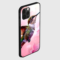 Чехол для iPhone 12 Pro Max Колибри на розовом, цвет: 3D-черный — фото 2