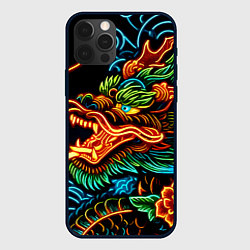 Чехол iPhone 12 Pro Max Japanese neon dragon - irezumi