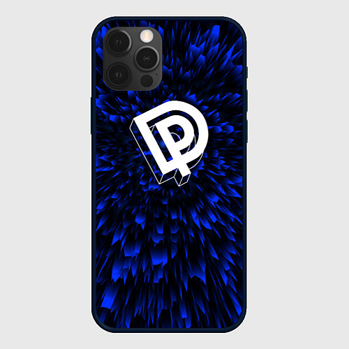 Чехол iPhone 12 Pro Max Deep Purple blue energy / 3D-Черный – фото 1