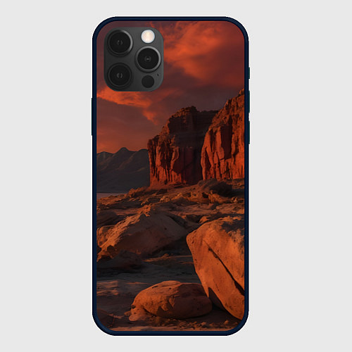 Чехол iPhone 12 Pro Max Ночной каньон / 3D-Черный – фото 1