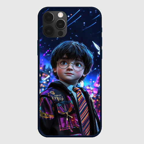 Чехол iPhone 12 Pro Max Гарри Поттер и мегаполис / 3D-Черный – фото 1