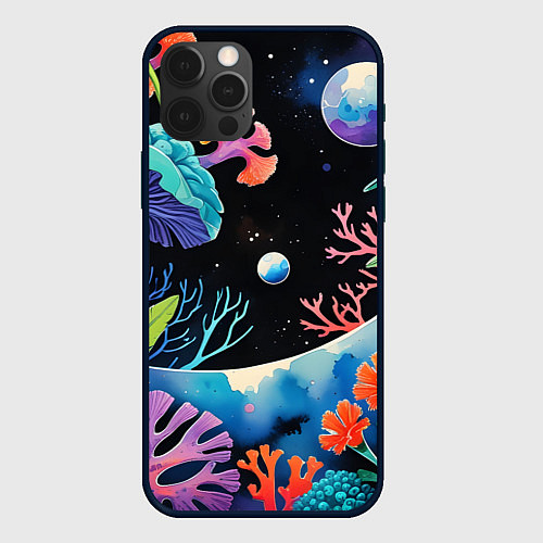 Чехол iPhone 12 Pro Max Подводная фантастика / 3D-Черный – фото 1