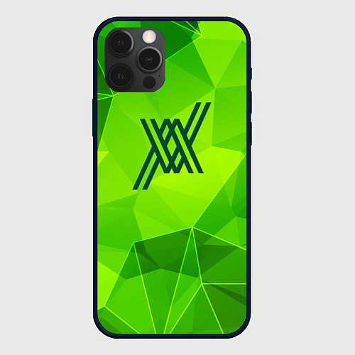 Чехол iPhone 12 Pro Max Darling in the FranXX green poly / 3D-Черный – фото 1