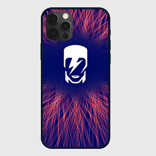 Чехол iPhone 12 Pro Max David Bowie red energy / 3D-Черный – фото 1