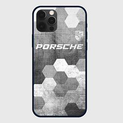 Чехол для iPhone 12 Pro Max Porsche - grey gradient посередине, цвет: 3D-черный