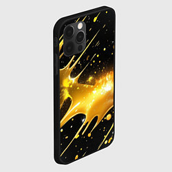 Чехол для iPhone 12 Pro Max Оранжевая краска на черном, цвет: 3D-черный — фото 2