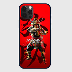 Чехол для iPhone 12 Pro Max Assassins Creed Shadows - samurai Yasuke, цвет: 3D-черный