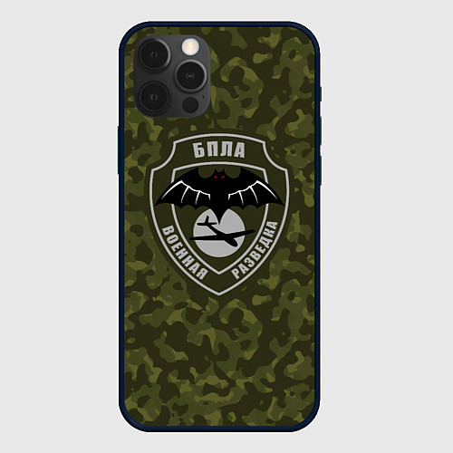 Чехол iPhone 12 Pro Max Военная разведка РФ БПЛА / 3D-Черный – фото 1