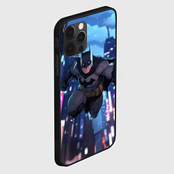 Чехол для iPhone 12 Pro Max Бэтмен в полете, цвет: 3D-черный — фото 2