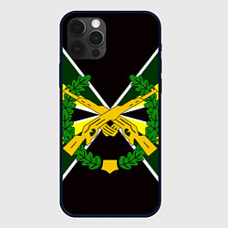 Чехол для iPhone 12 Pro Max Мотострелковые войска: лавры, цвет: 3D-черный