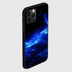 Чехол для iPhone 12 Pro Max Синяя текстурная волна, цвет: 3D-черный — фото 2