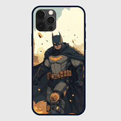 Чехол iPhone 12 Pro Max Бэтмен и разрушенный город