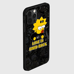 Чехол для iPhone 12 Pro Max Мэгги Симпсон love is Hard rock, цвет: 3D-черный — фото 2