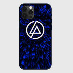 Чехол для iPhone 12 Pro Max Linkin Park blue energy, цвет: 3D-черный