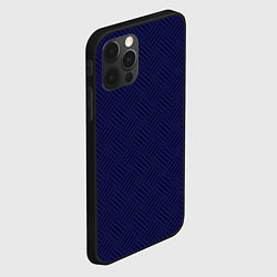Чехол для iPhone 12 Pro Max Тёмный синий однотонный текстура, цвет: 3D-черный — фото 2