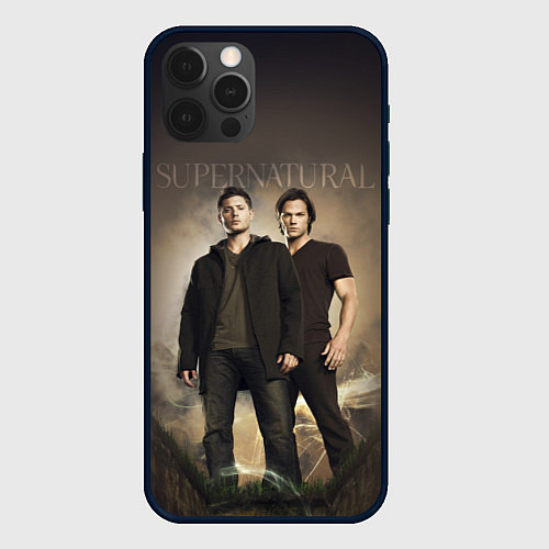 Чехол iPhone 12 Pro Max Братья Винчестеры - Сверхъестественное / 3D-Черный – фото 1