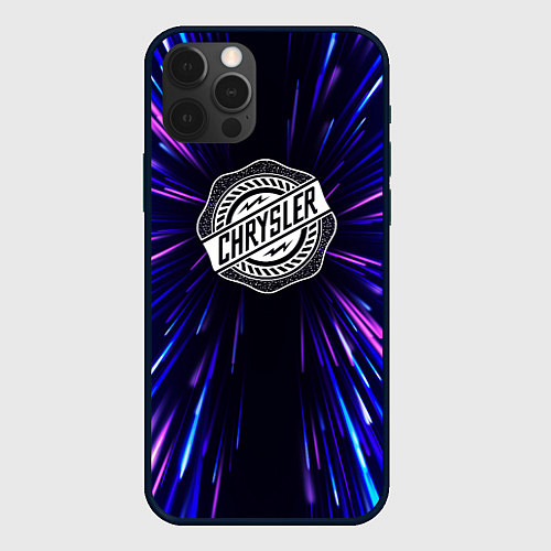 Чехол iPhone 12 Pro Max Chrysler neon energy / 3D-Черный – фото 1