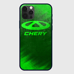 Чехол iPhone 12 Pro Max Chery - green gradient