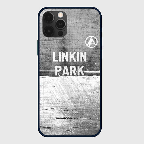 Чехол iPhone 12 Pro Max Linkin Park 2024 - grey gradient посередине / 3D-Черный – фото 1