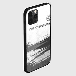 Чехол для iPhone 12 Pro Max Volkswagen - white gradient посередине, цвет: 3D-черный — фото 2