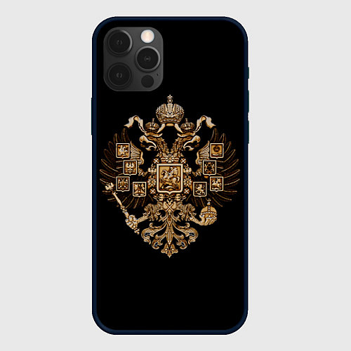 Чехол iPhone 12 Pro Max Государственный герб Российской империи / 3D-Черный – фото 1
