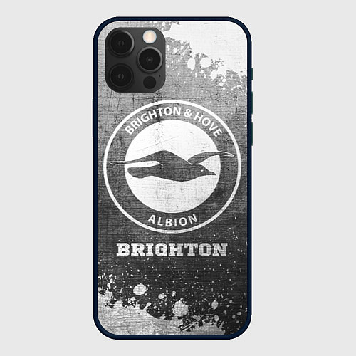 Чехол iPhone 12 Pro Max Brighton - grey gradient / 3D-Черный – фото 1