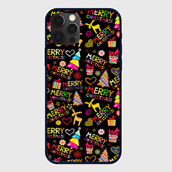 Чехол iPhone 12 Pro Max Merry Christmas - паттерн