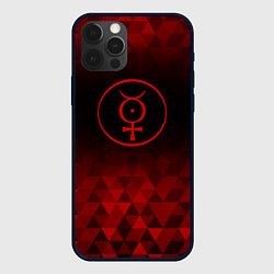 Чехол для iPhone 12 Pro Max Marilyn Manson red poly, цвет: 3D-черный