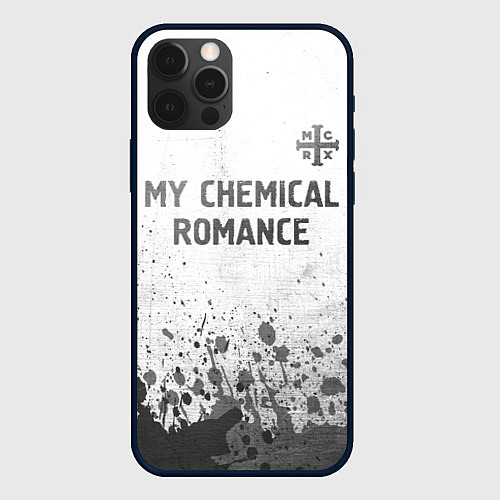 Чехол iPhone 12 Pro Max My Chemical Romance - white gradient посередине / 3D-Черный – фото 1