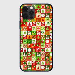 Чехол iPhone 12 Pro Max Новогодние снеговики и снежные бабы