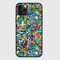 Чехол iPhone 12 Pro Max Спортивный инвентарь коллаж