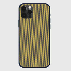 Чехол для iPhone 12 Pro Max Геометричный узор ёлочка, цвет: 3D-черный