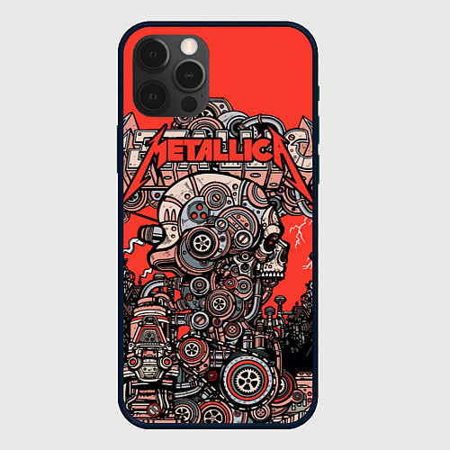 Чехол iPhone 12 Pro Max Metallica - iron skeleton / 3D-Черный – фото 1