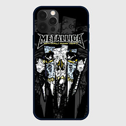 Чехол для iPhone 12 Pro Max Metallica - skull with fangs, цвет: 3D-черный