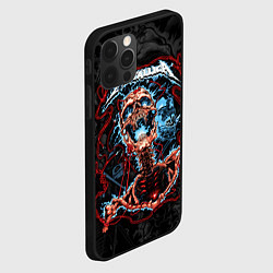 Чехол для iPhone 12 Pro Max Metallica - electric skeleton, цвет: 3D-черный — фото 2