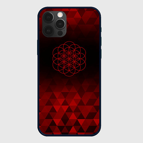 Чехол iPhone 12 Pro Max Coldplay red poly / 3D-Черный – фото 1