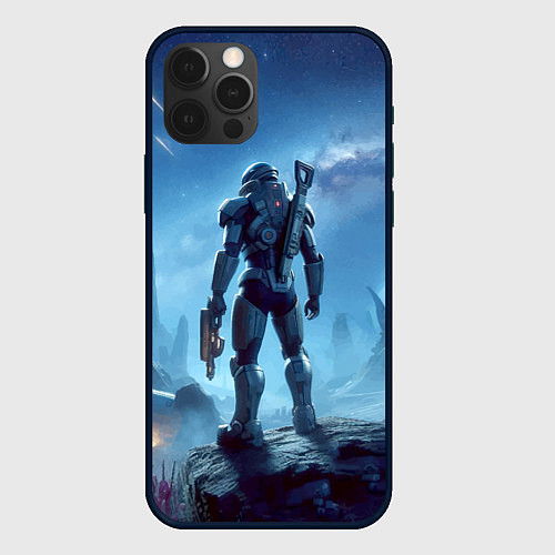 Чехол iPhone 12 Pro Max Mass Effect - ai art fantasy / 3D-Черный – фото 1