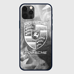 Чехол для iPhone 12 Pro Max Porsche - grey gradient, цвет: 3D-черный