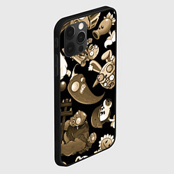 Чехол для iPhone 12 Pro Max Растения против зомби в бежевом цвете, цвет: 3D-черный — фото 2